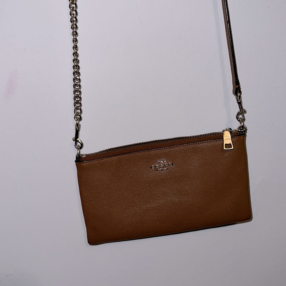 COACH mini cross body luggage brown/ gold